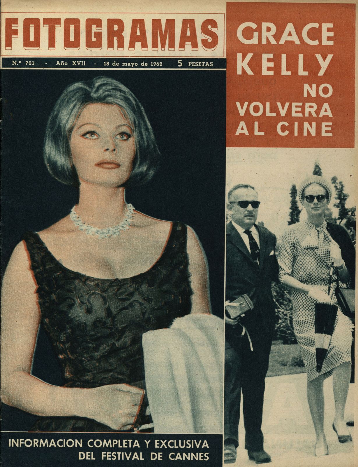FOTOGRAMAS magazine cover Issue 703 18 May 1962