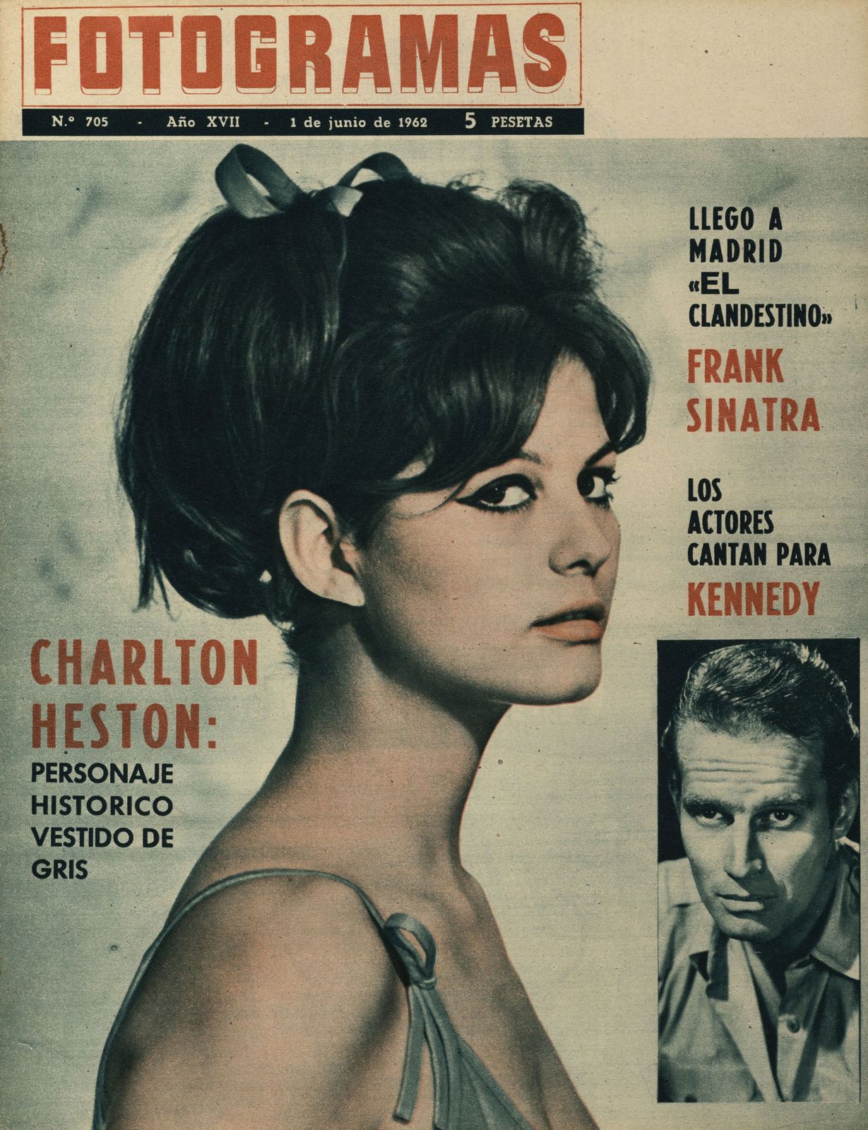 FOTOGRAMAS magazine cover Issue 705 1 June 1962