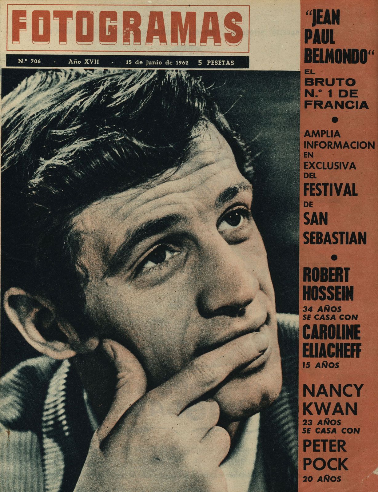 FOTOGRAMAS magazine cover Issue 707 15 June 1962