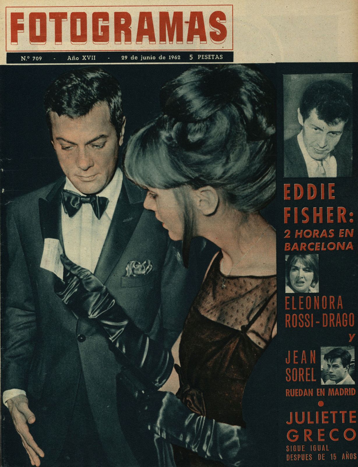 FOTOGRAMAS magazine cover Issue 709 29 June 1962