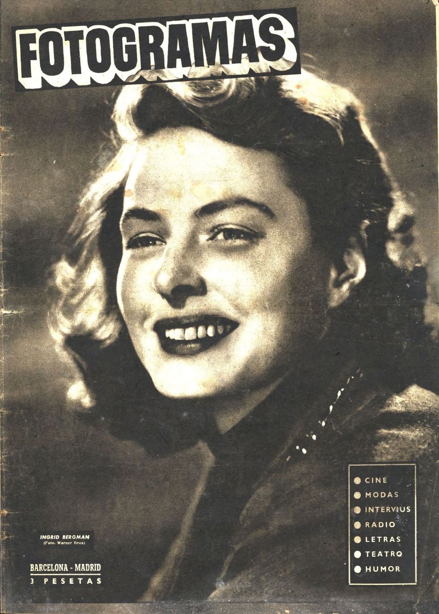 FOTOGRAMAS magazine cover Issue 71 14 October 1949