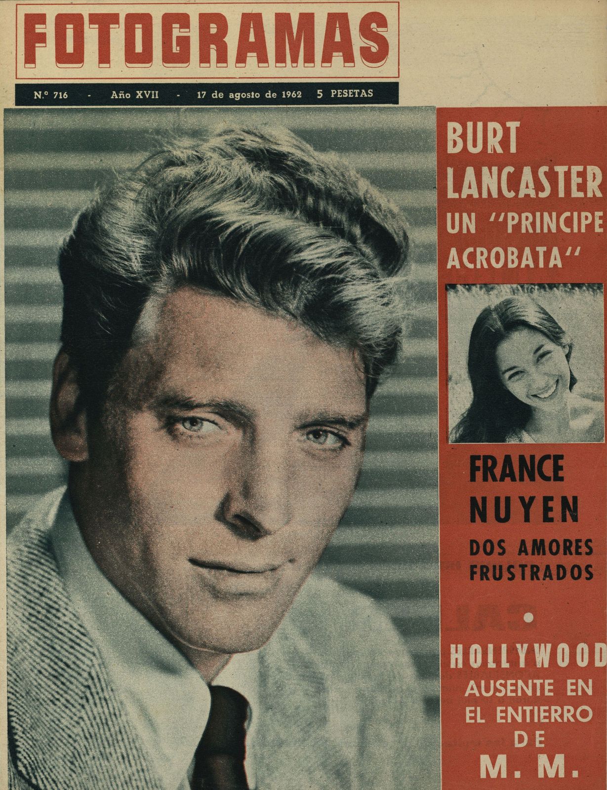 FOTOGRAMAS magazine cover Issue 716 17 August 1962