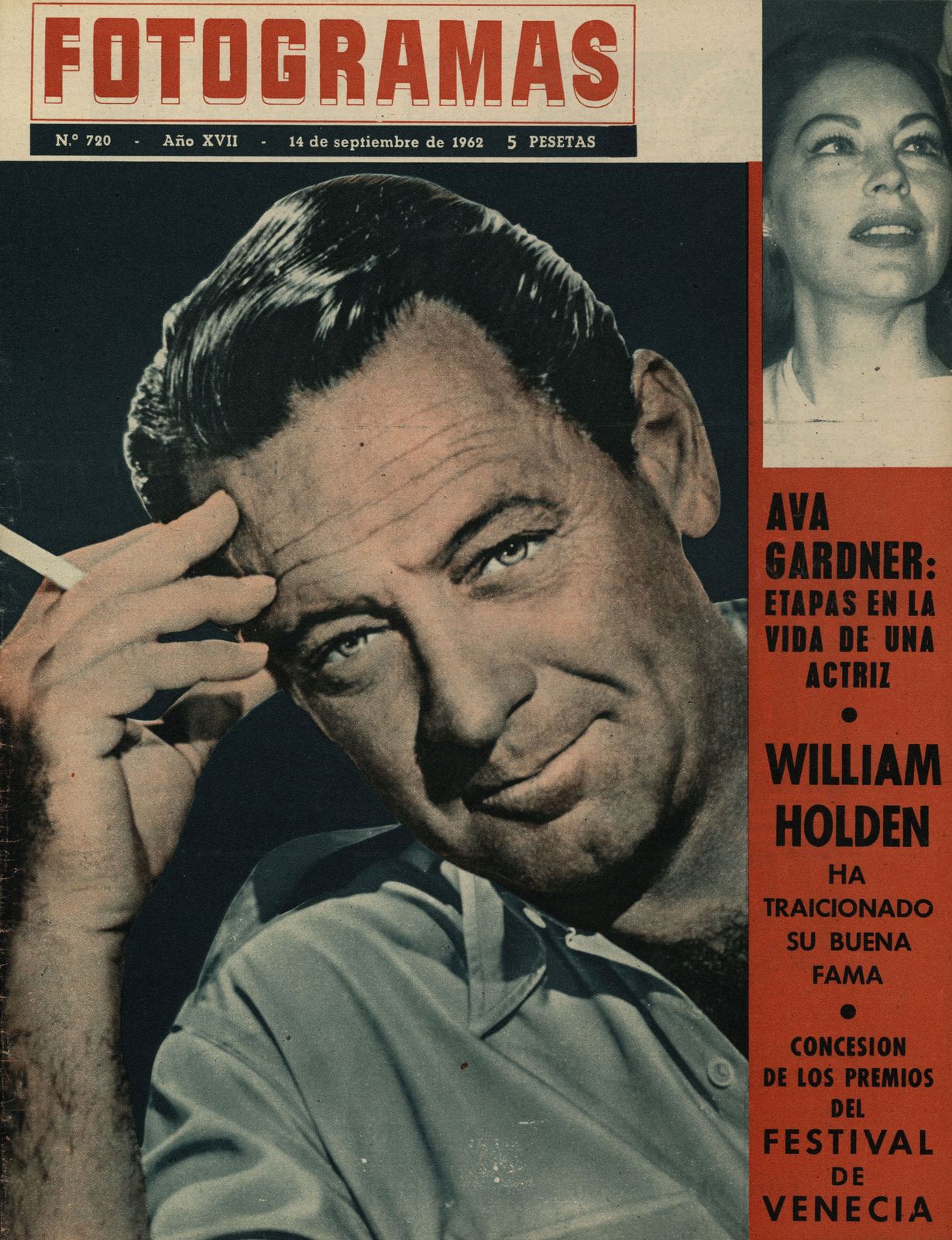 FOTOGRAMAS magazine cover Issue 720 14 September 1962