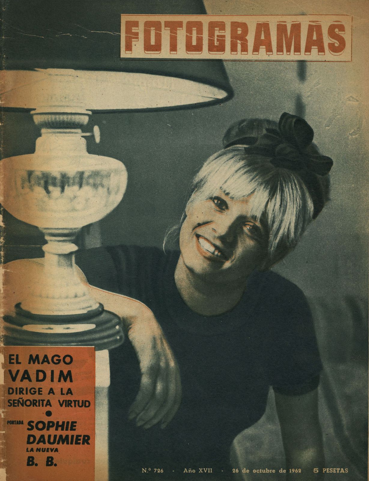 FOTOGRAMAS magazine cover Issue 726 26 October 1962