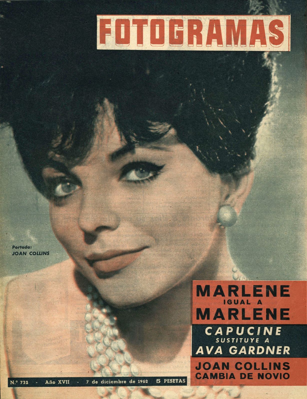 FOTOGRAMAS magazine cover Issue 732 7 December 1962