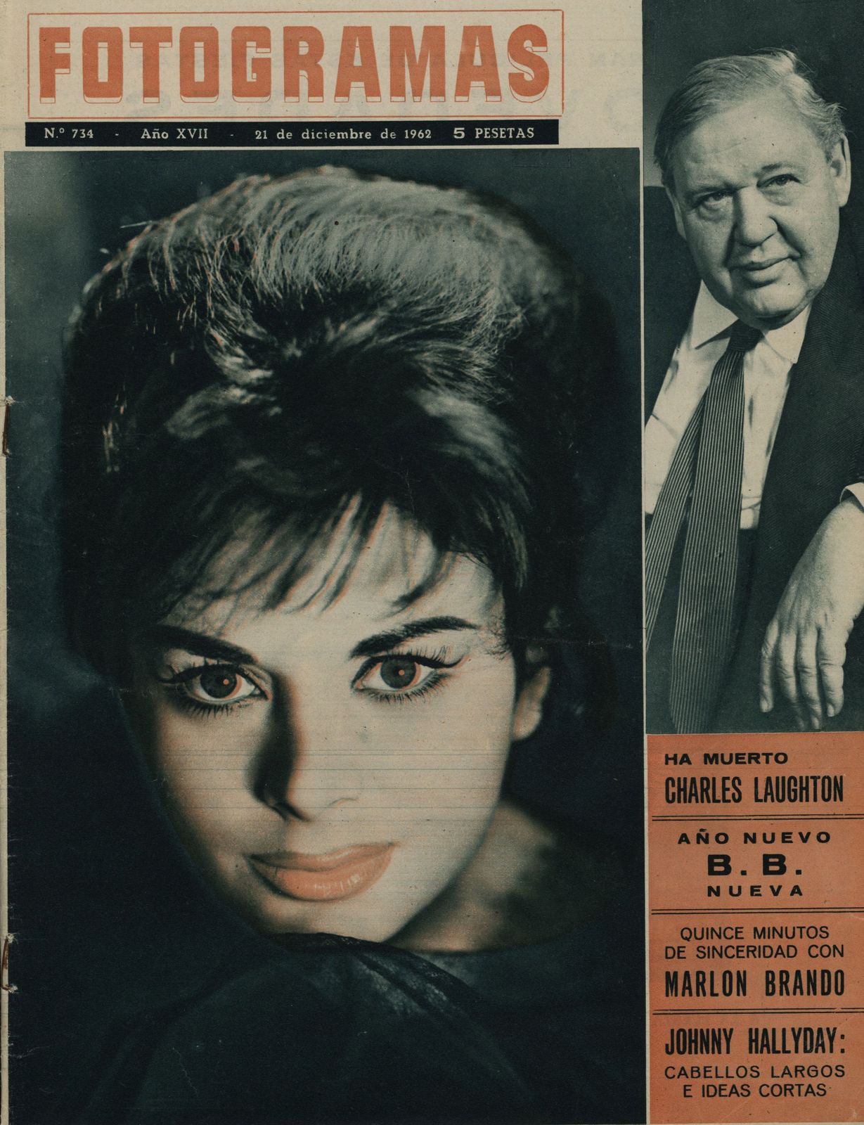 FOTOGRAMAS magazine cover Issue 734 21 December 1962