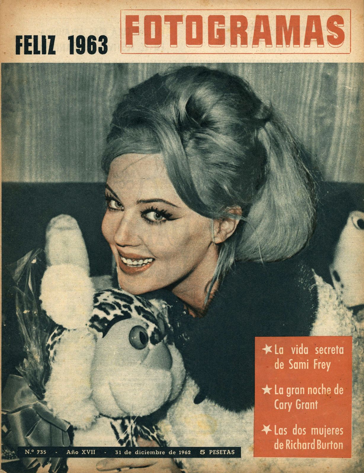 FOTOGRAMAS magazine cover Issue 735 28 December 1962