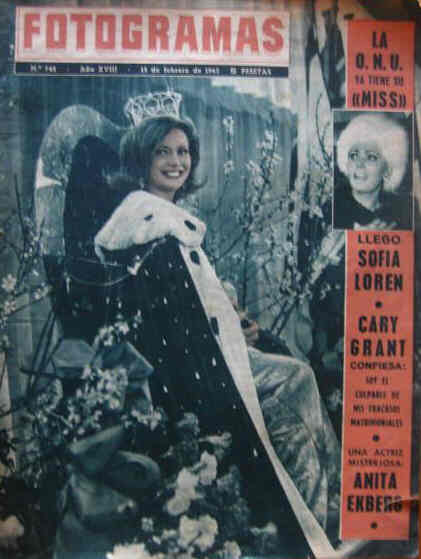 FOTOGRAMAS magazine cover Issue 742 15 February 1963