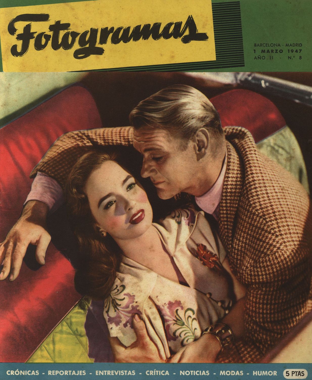 FOTOGRAMAS magazine cover Issue 8 1 March 1947