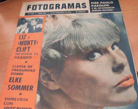 FOTOGRAMAS magazine cover Issue 832 25 September 1964