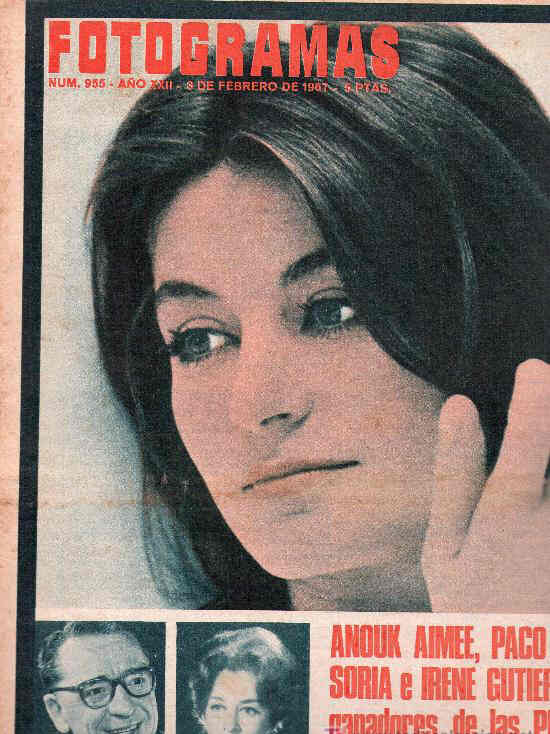 FOTOGRAMAS magazine cover Issue 955 3 February 1967