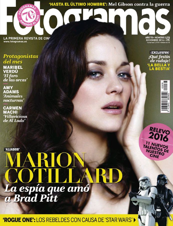 FOTOGRAMAS magazine cover Issue 2078 December 2016