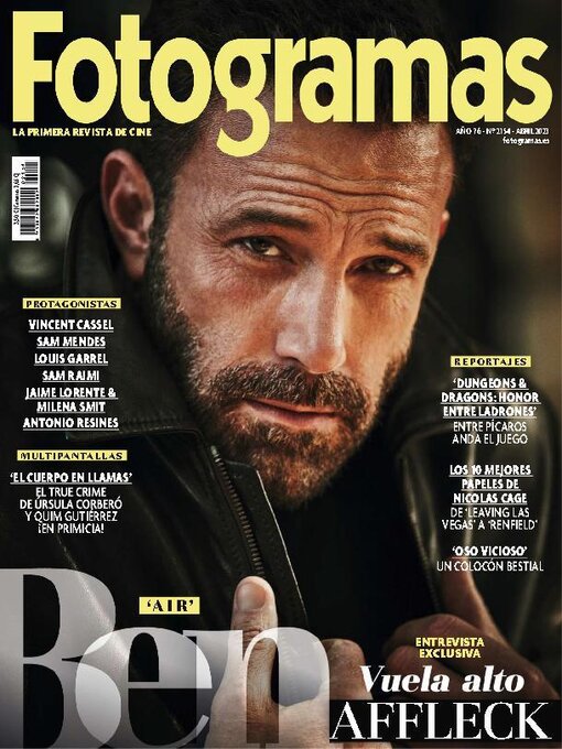 FOTOGRAMAS magazine cover Issue 2154  April 2023