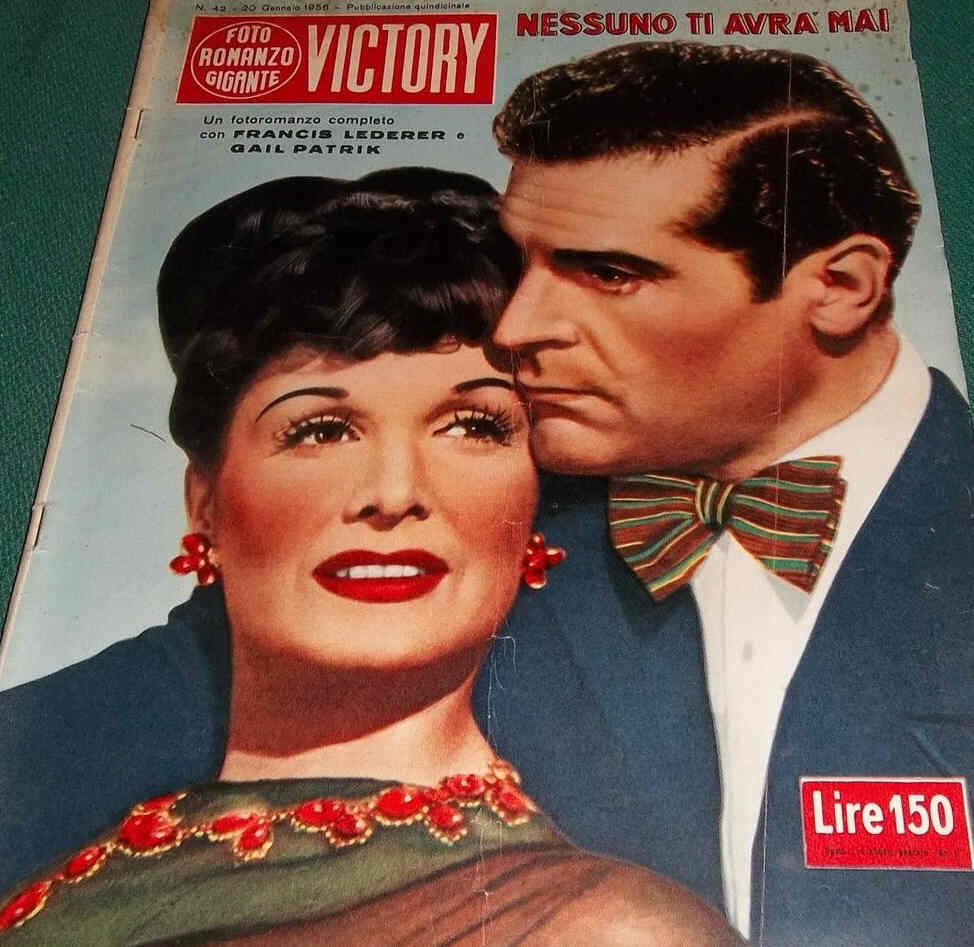FOTO ROMANZO GIGANTE VICTORY magazine cover Issue 42 20 January 1956