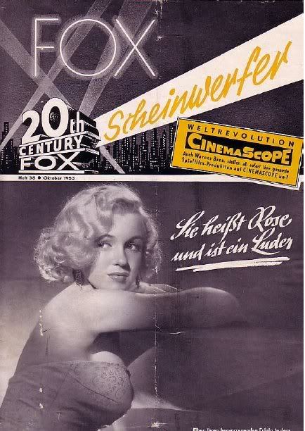 20TH CENTURY FOX SCHEINWERFER magazine cover Issue 38 October 1953