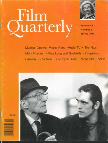 FILM QUARTERLY magazine side cover  Vol 43 # 3 Spring/March/April/May 1990