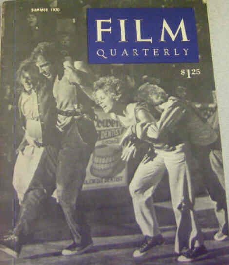 FILM QUARTERLY magazine side cover  Vol 23 # 4 Summer/June/July/August 1970