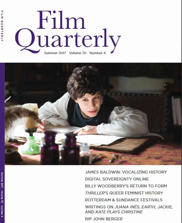 FILM QUARTERLY magazine side cover  Vol 70 No 4 Summer 2017
