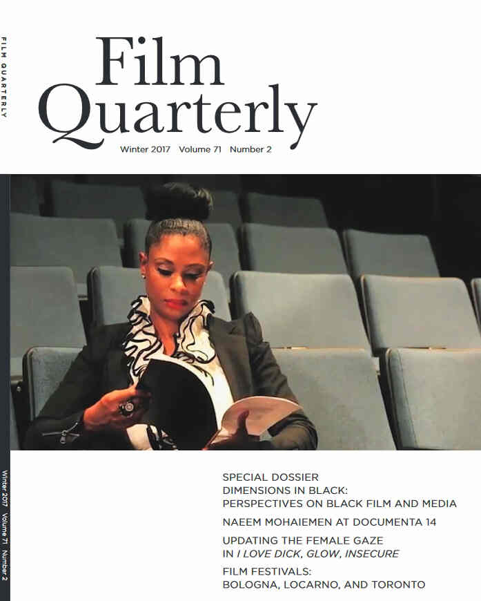 FILM QUARTERLY magazine side cover  Vol 71 No 2 Winter 2017