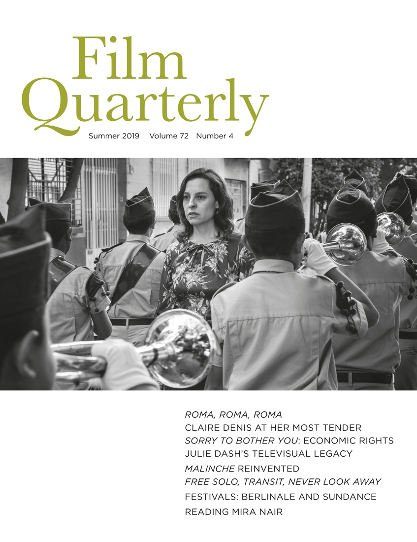 FILM QUARTERLY magazine side cover  Vol 72 No 4 Summer 2019