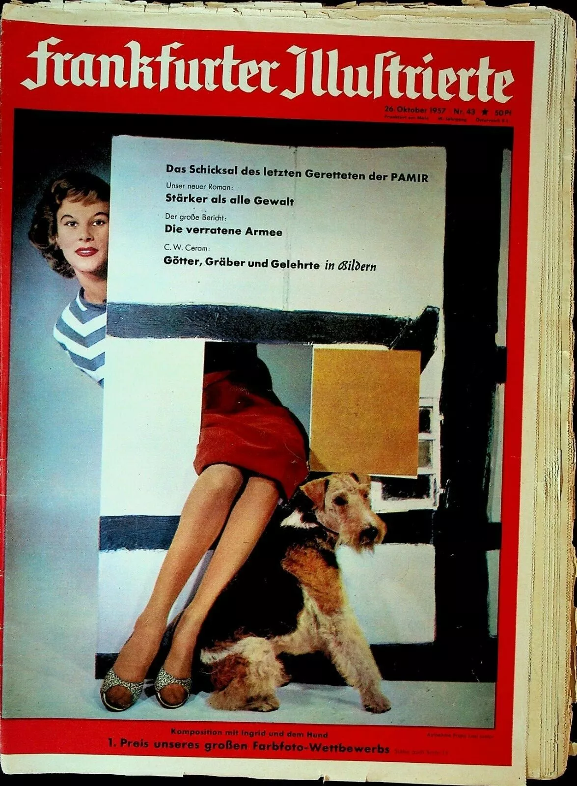 FRANKFURTER ILLUSTRIERTE magazine side cover 26 October 1957