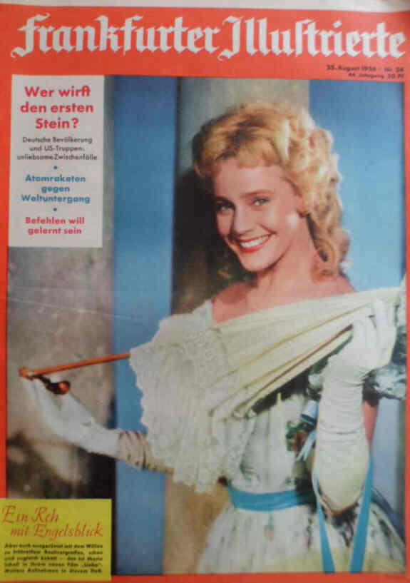 FRANKFURTER ILLUSTRIERTE magazine side cover Issue 34 25 August 1956