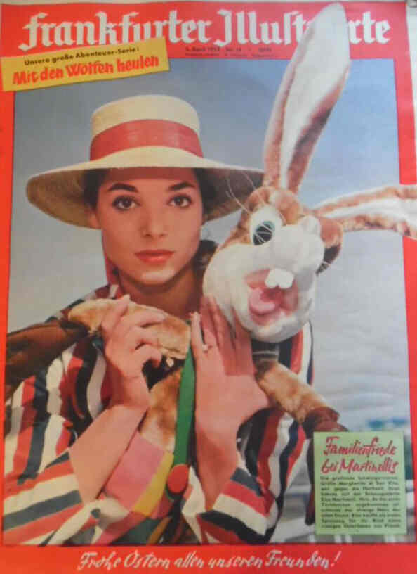 FRANKFURTER ILLUSTRIERTE magazine side cover Issue 14 5 April 1958