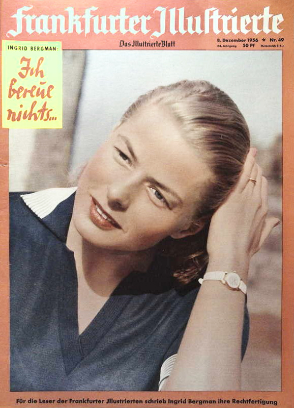 FRANKFURTER ILLUSTRIERTE magazine side cover Issue 49 8 December 1956