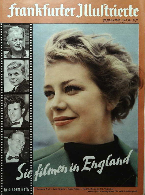 FRANKFURTER ILLUSTRIERTE magazine side cover Issue 9 28 February 1959