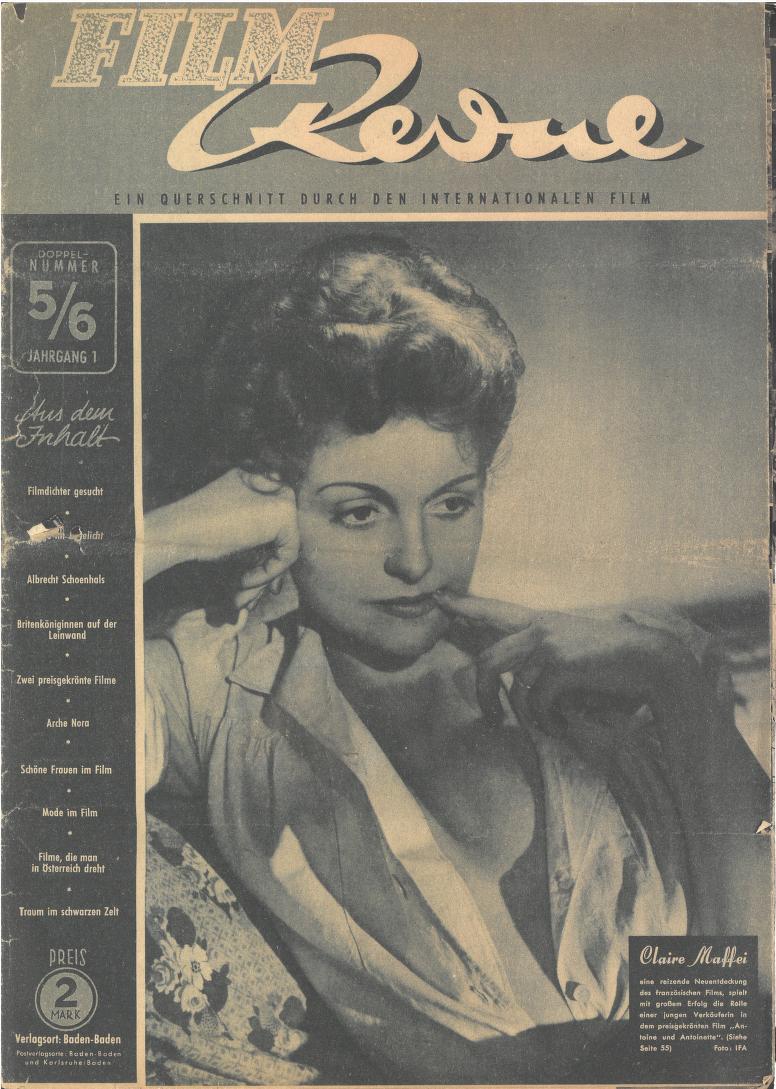 FILM REVUE magazine cover Issue 5/6  1947