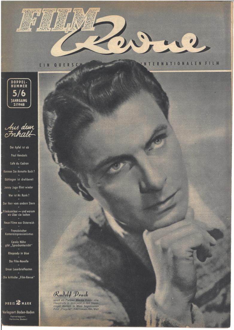 FILM REVUE magazine cover Issue 5/6  1948