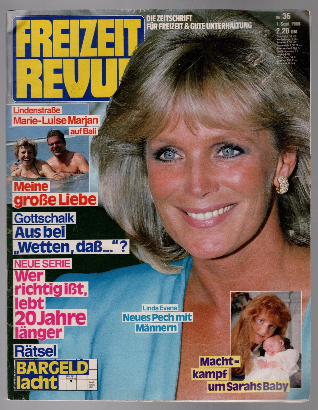 FREIZEIT REVUE magazine side cover Issue 36 1 September 1988