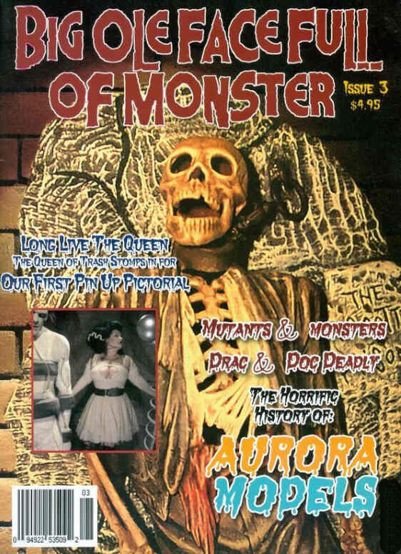 BIG OLE FACE FULL OF MONSTER magazine side cover Issue 3  2007