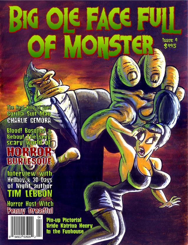 BIG OLE FACE FULL OF MONSTER magazine cover Issue 4  2008