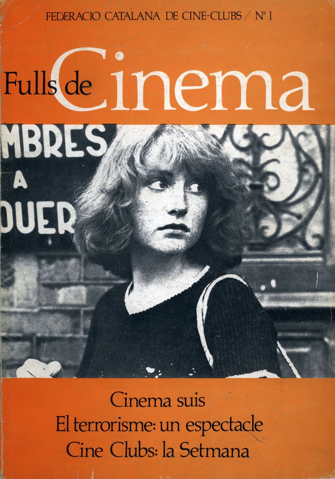 FULLS DE CINEMA magazine side cover Issue 1 October/November 1978