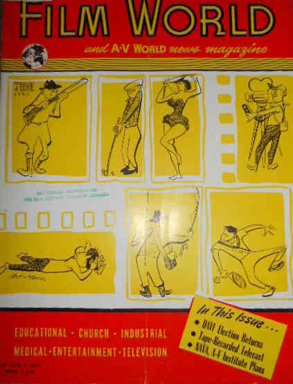 FILM WORLD AND AV WORLD NEWS magazine side cover June 1955