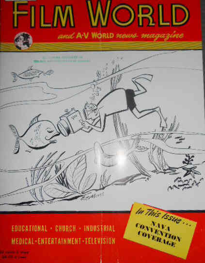 FILM WORLD AND AV WORLD NEWS magazine cover August 1955