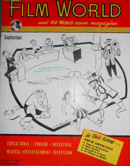 FILM WORLD AND AV WORLD NEWS magazine cover September 1955
