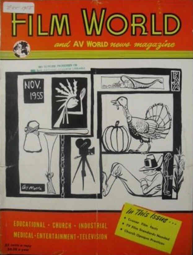 FILM WORLD AND AV WORLD NEWS magazine cover November 1955