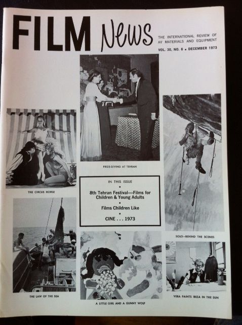 FILM NEWS (AV) magazine side cover  Vol 30 # 6 December 1973