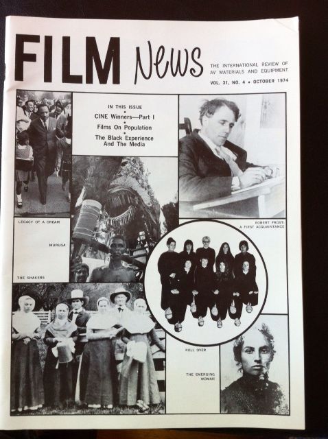 FILM NEWS (AV) magazine side cover  Vol 31 # 4 October 1974