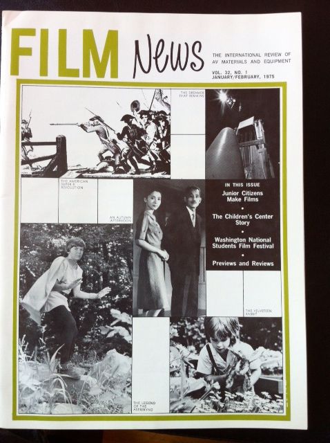 FILM NEWS (AV) magazine side cover  Vol 32 # 1 January/February 1975