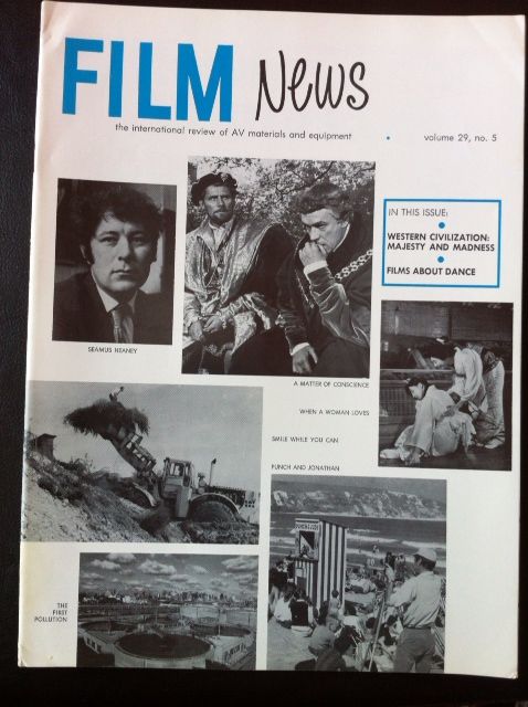 FILM NEWS (AV) magazine side cover  Vol 29 # 5 October 1972