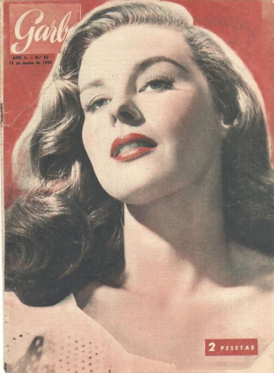 GARBO magazine side cover Issue 52  March 1954