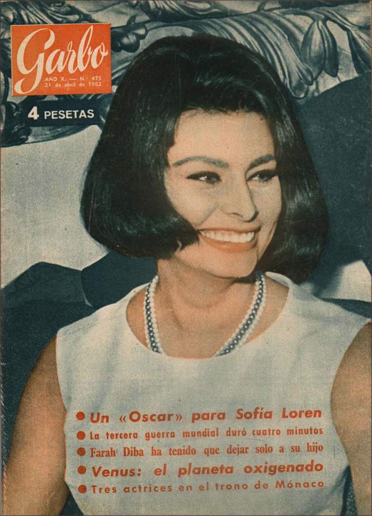 GARBO magazine side cover Issue 475 21 April 1962