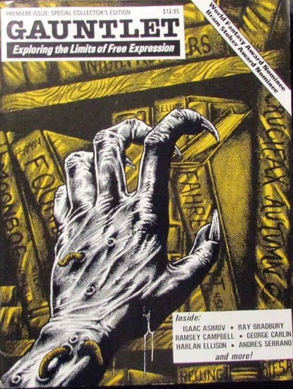 GAUNTLET magazine side cover Issue 1  1990