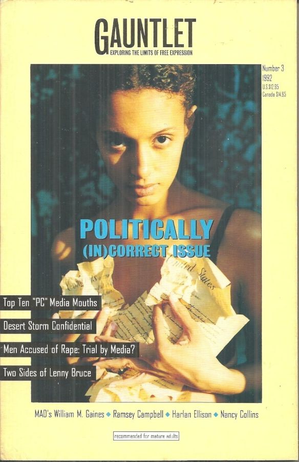 GAUNTLET magazine side cover Issue 3  1992