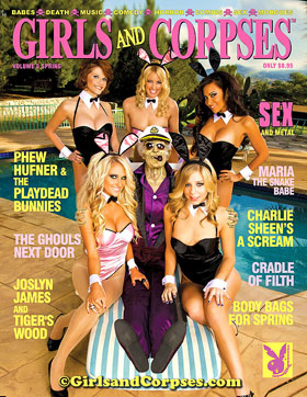 GIRLS AND CORPSES magazine side cover Issue 13 Spring 2011
