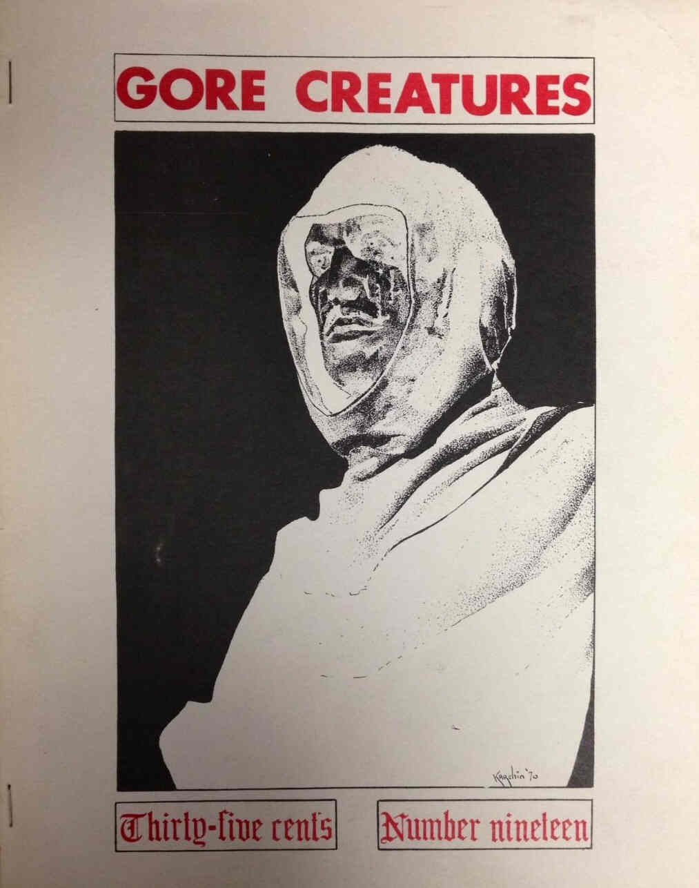 GORE CREATURES magazine side cover Issue 19 April 1971