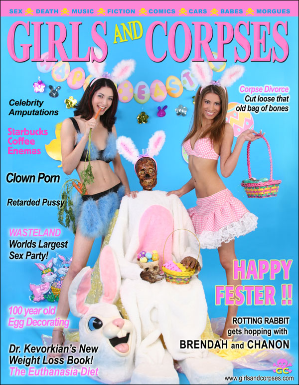 GIRLS AND CORPSES magazine side cover Issue 6  
